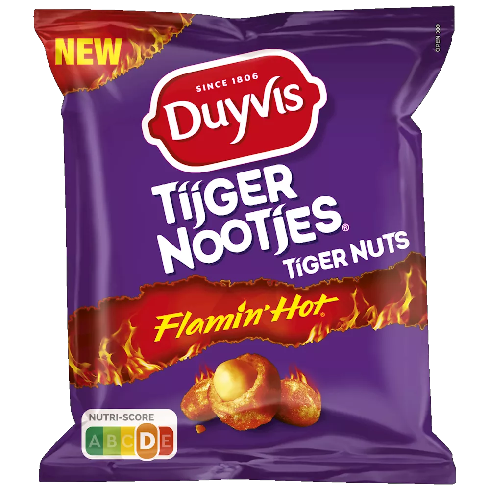 Duyvis Tijgernootjes Flamin' Hot (8 x 275g)