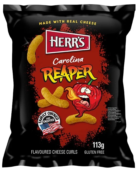 Herr's Carolina Reaper Cheese Curls (12 x 113g)