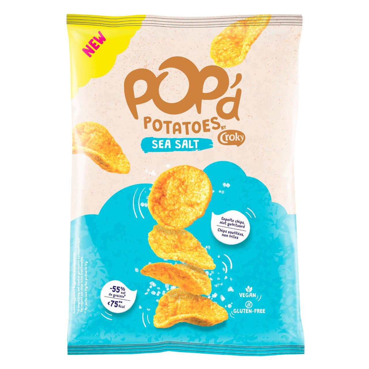 Croky Pop'd Potatoes Sea Salt (24 x 17g)