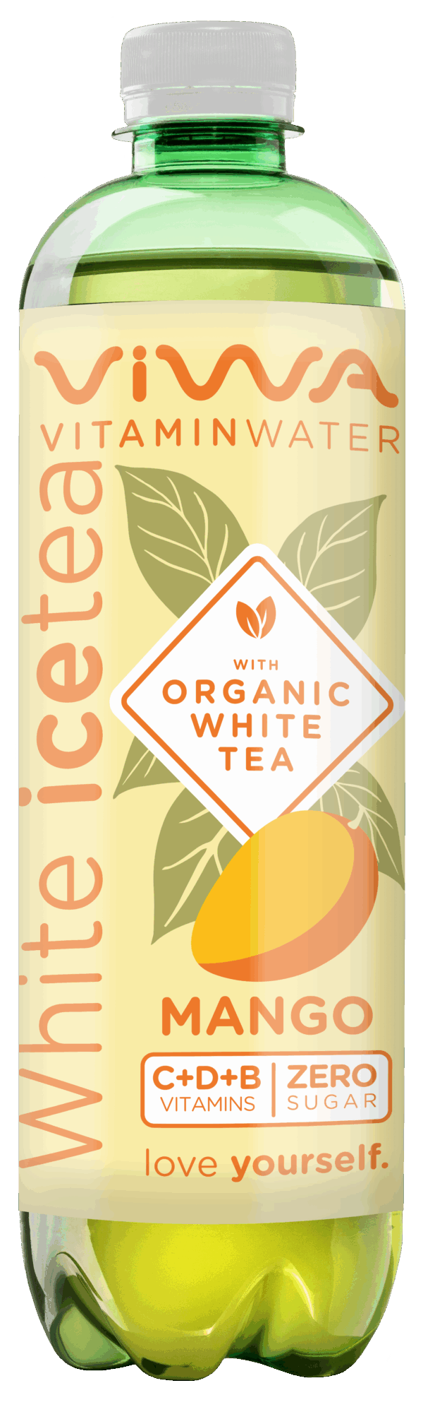 Viwa Vitaminwater White Tea Mango (12 x 0,6 Liter PET-Flaschen DE)