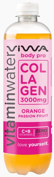 Viwa Vitaminwater Body Pro Collagen Orange Passion Fruit (12 x 0,6 Liter PET-Flaschen DE)