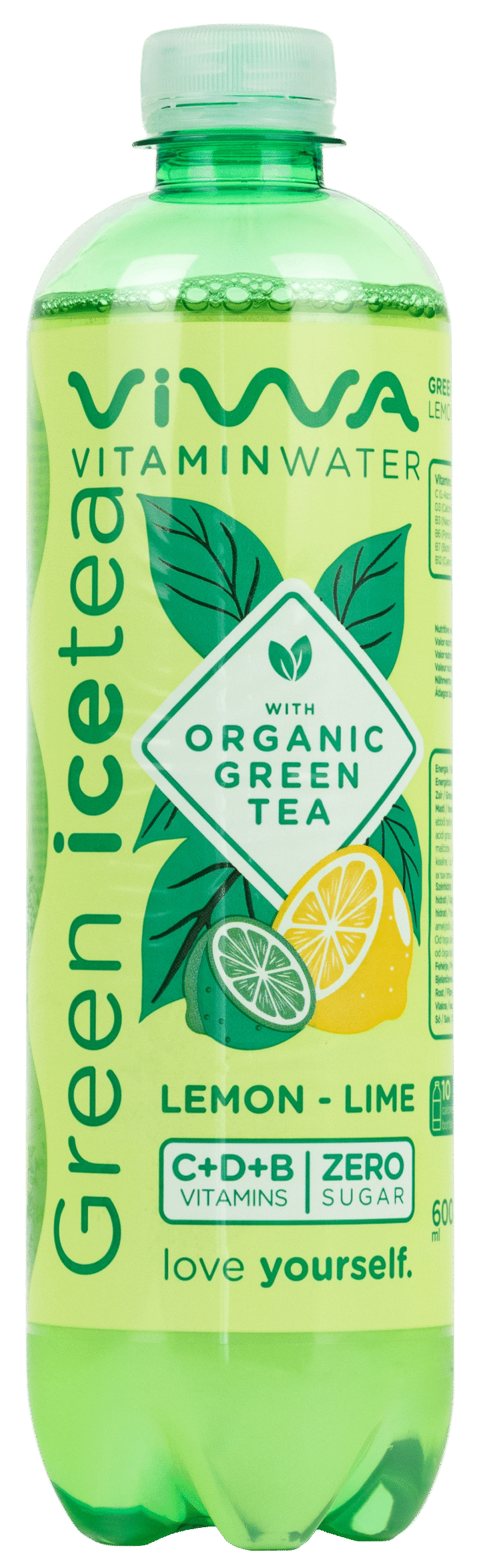 Viwa Vitaminwater Green Tea Lemon Lime (12 x 0,6 Liter PET-Flaschen DE)